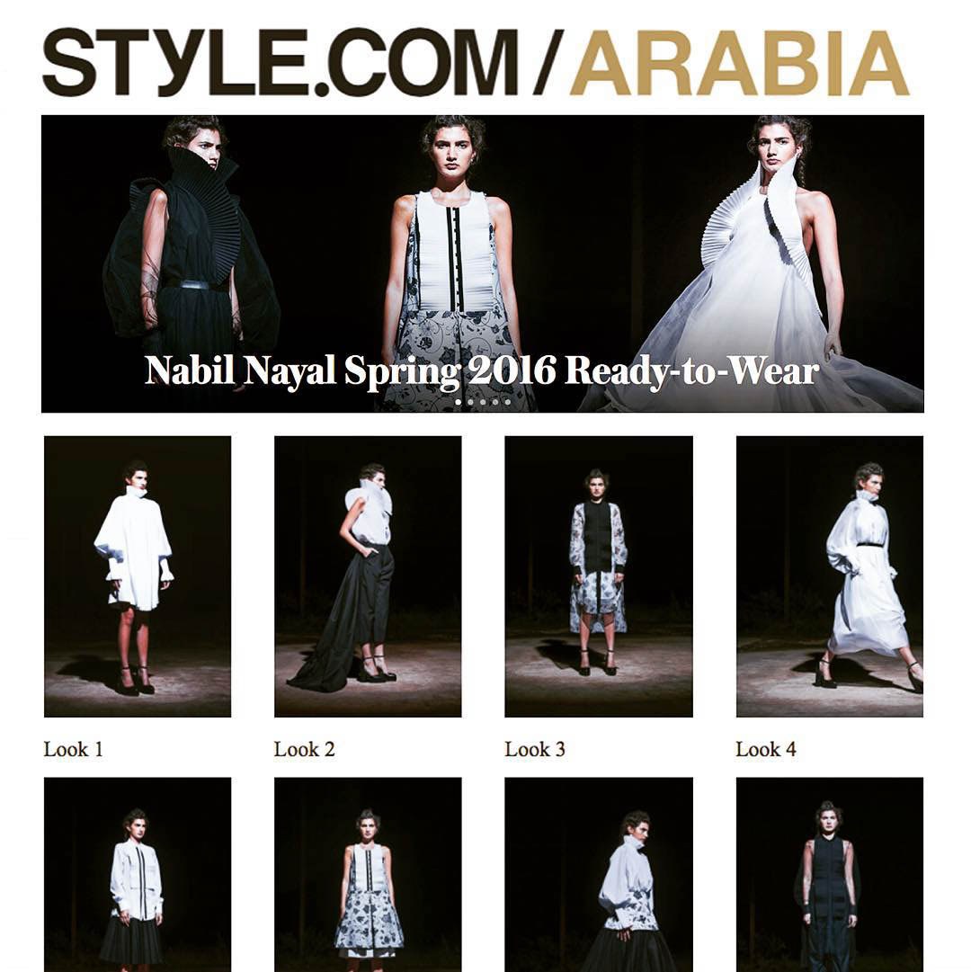 Style.com Arabia runway review of Nabil Nayal Spring 2016 Ready-to-Wear.