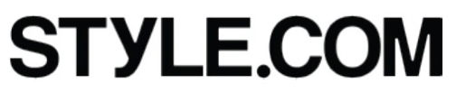 Style.com masthead in bold black lettering.