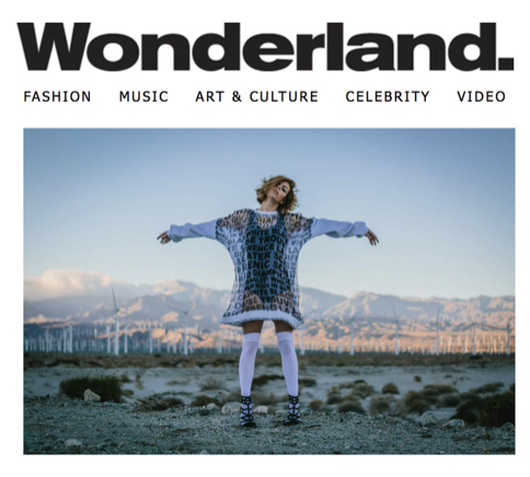 Wonderland premiere feature for Jennifer Davies' Disconnected, illustrated with a model overlooking a city.