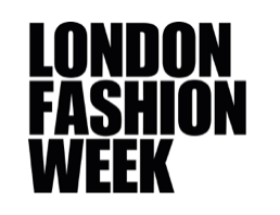 London Fashion Week wordmark in bold stacked black lettering.