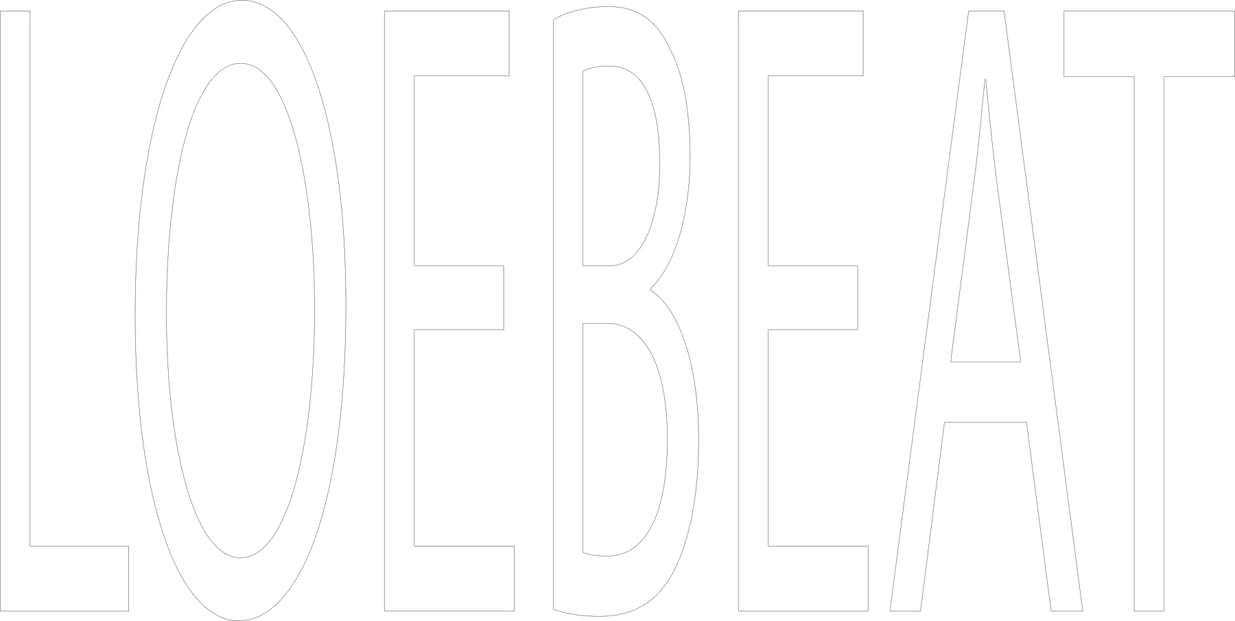 Loebeat original stretched lettering