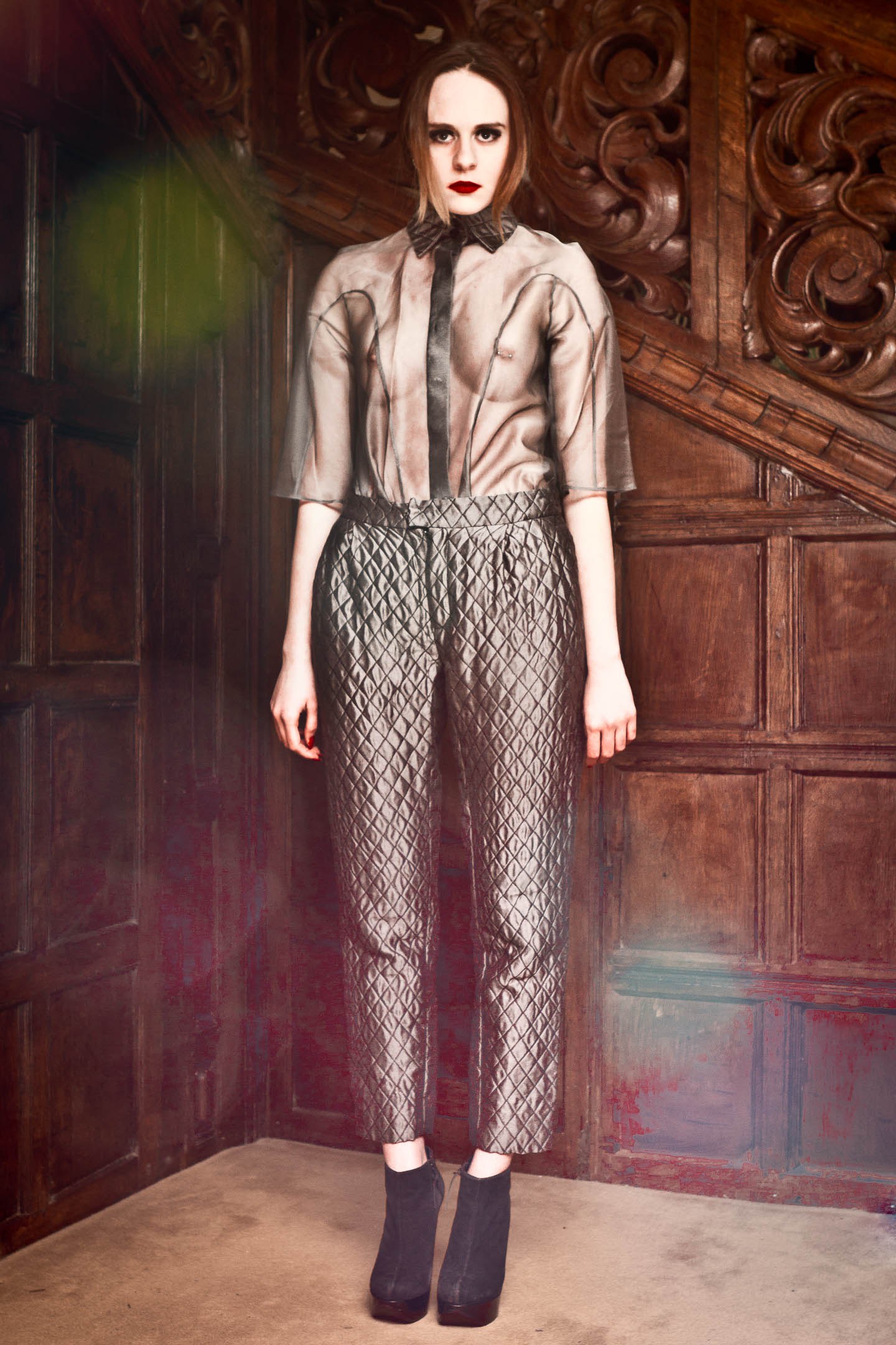 Nabil Nayal — Autumn / Winter 2012. Printed shirt and trousers.