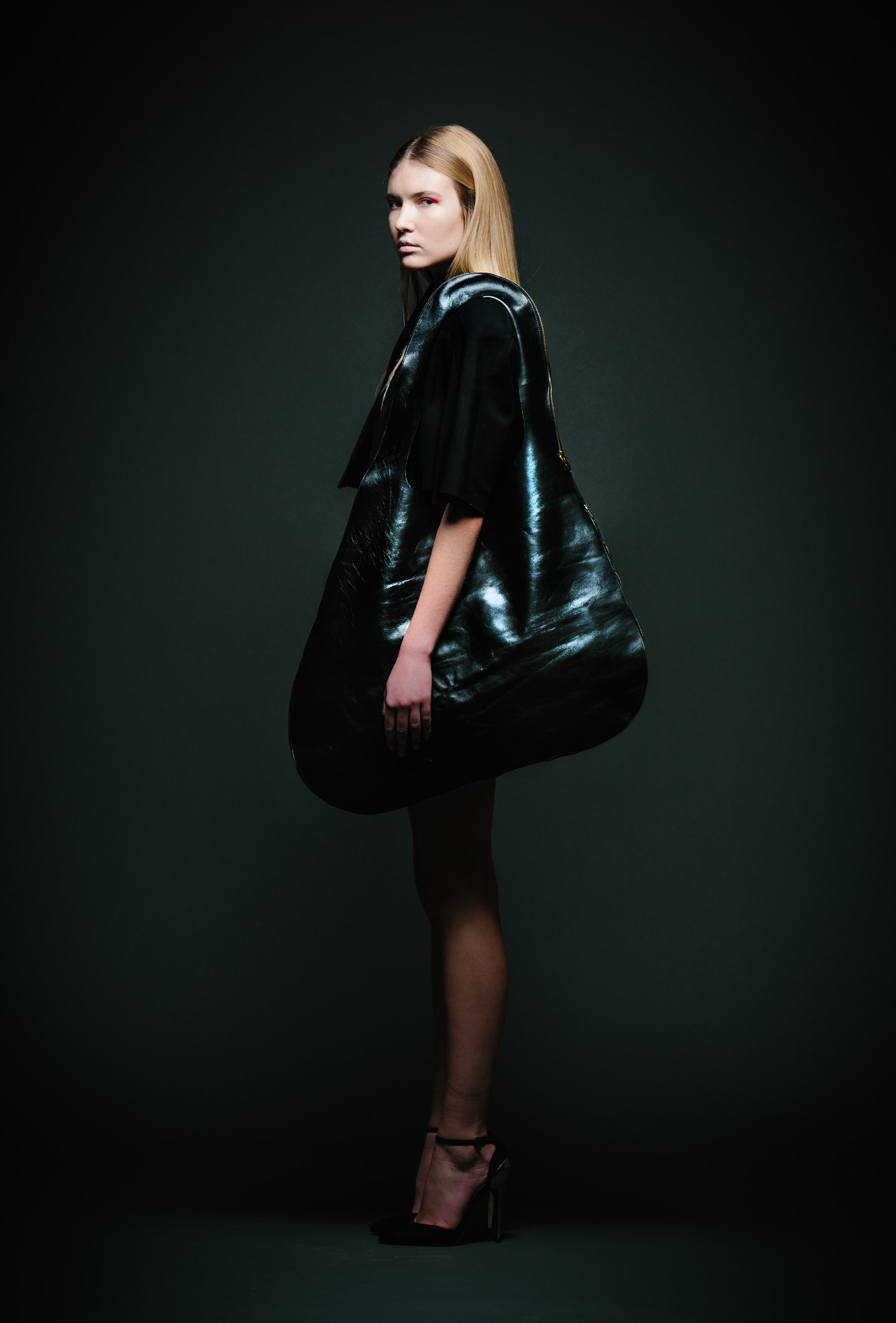 Nabil Nayal — Autumn / Winter 2014. Sculpted black volume.