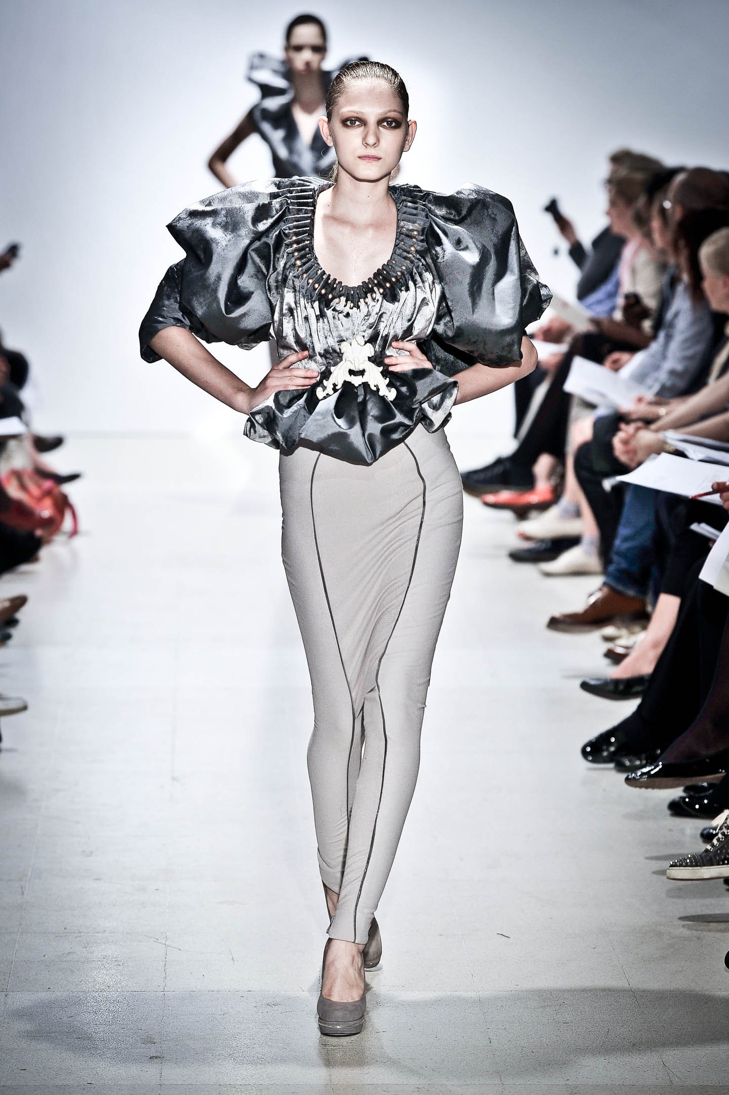 Nabil Nayal — Spring / Summer 2011. Sculpted shoulders.