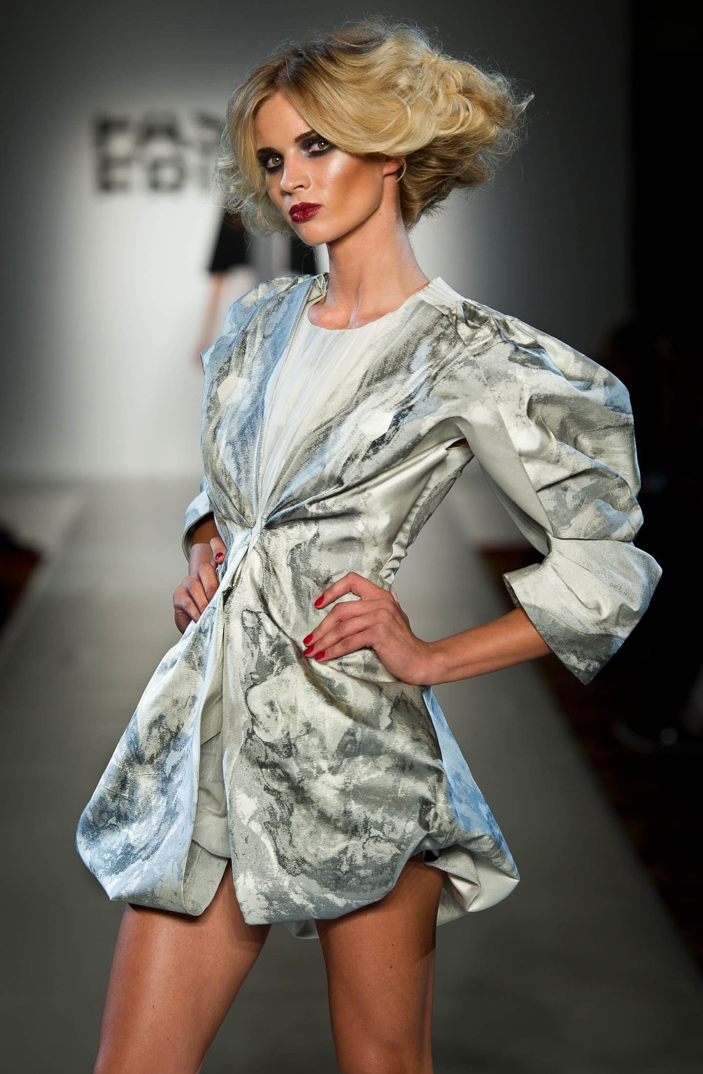 Nabil Nayal — Spring / Summer 2012. Sculpted silver silhouette. Alternate view.